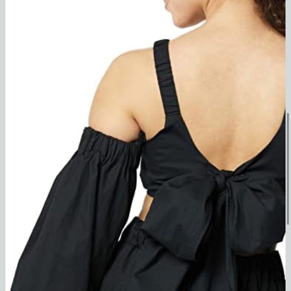 TEREA Women's Serenity Tie Back Crop Top, Sleeveless in Black. XL. NWT! - Picture 3 of 11
